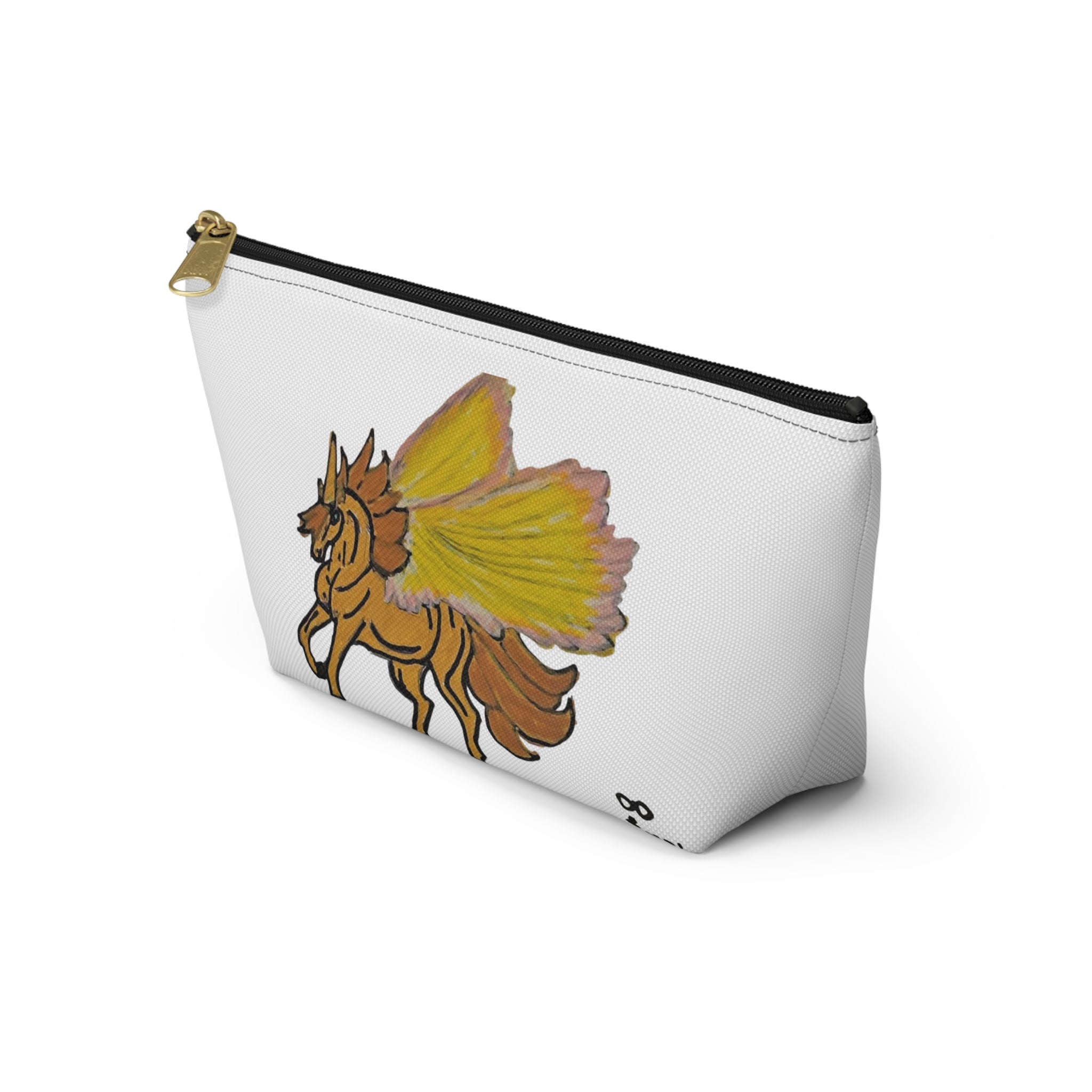 Pegasus Winged Horse Accessory Pouch – Yellow Fantasy Makeup Bag
