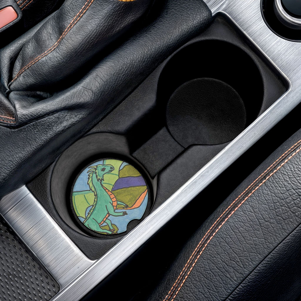 Dragon Landscape Soapstone Car Coaster