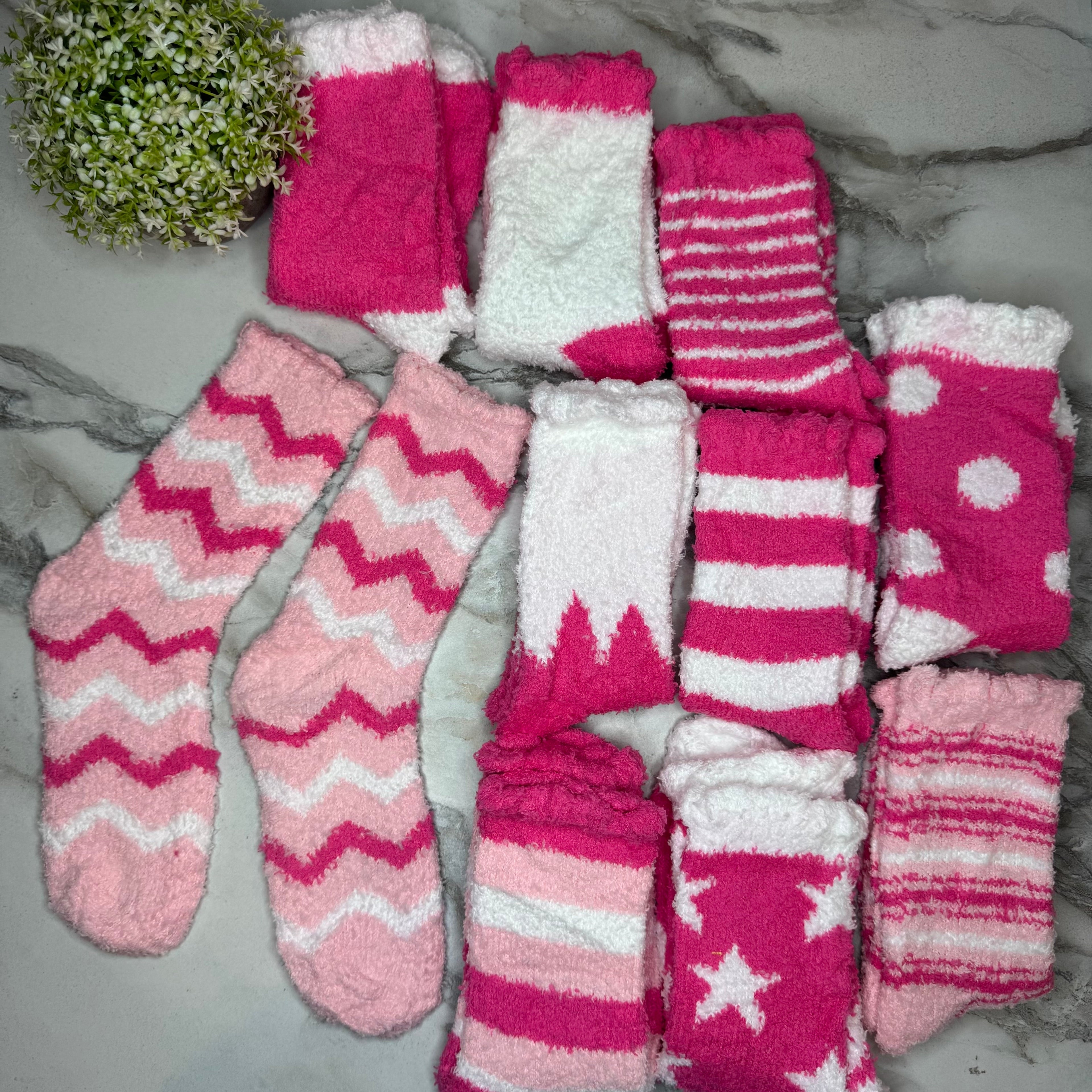 Socks - Pink Fuzzy