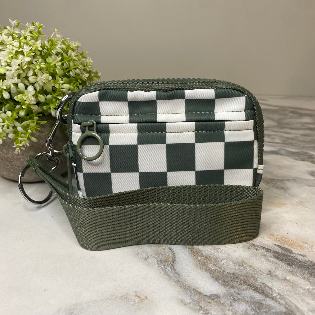Rue - Nylon Wristlet Wallet - Checkered