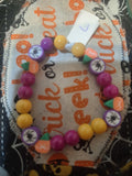 Pumpkin & Spider Bold Halloween Bracelet — Handmade by Logan | 7 Inch