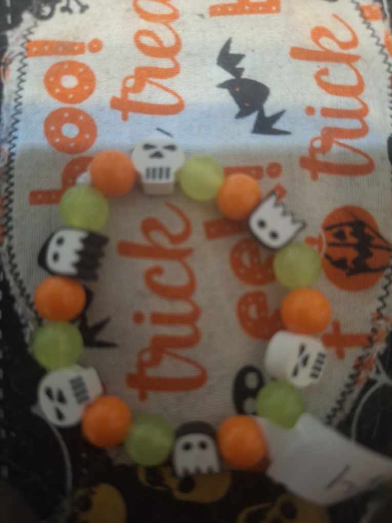 Ghost & Skull Squad Halloween Bracelet — Handmade by Logan | 6 Inch