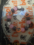 Ghost & Jack-o'-Lantern Halloween Bracelet — Handmade by Logan | 6 Inch
