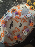 Skull & Pumpkin Halloween Bracelet — Handmade by Logan | 8 Inch