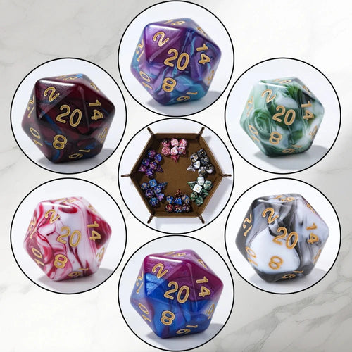 Acrylic Two-Color Mix & Match DND Dice Set